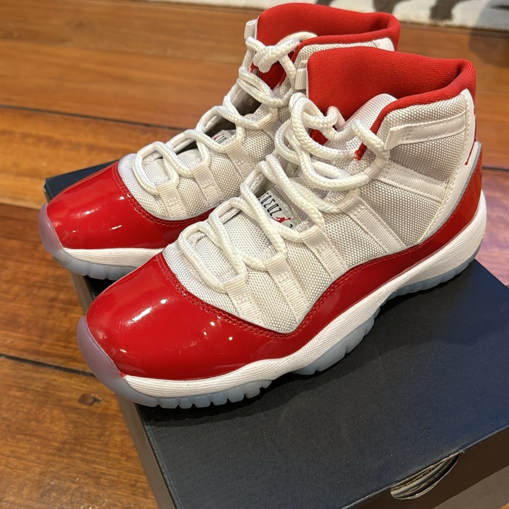 Air Jordan 11 Retro Cherry red, big boys size 5Y